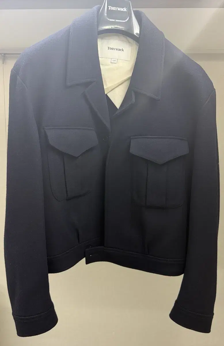 wool-blend Military Cropped Jacket 토니웩